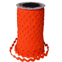 Ric Rac ribbon 12mm (25 m), Neon Orange 1